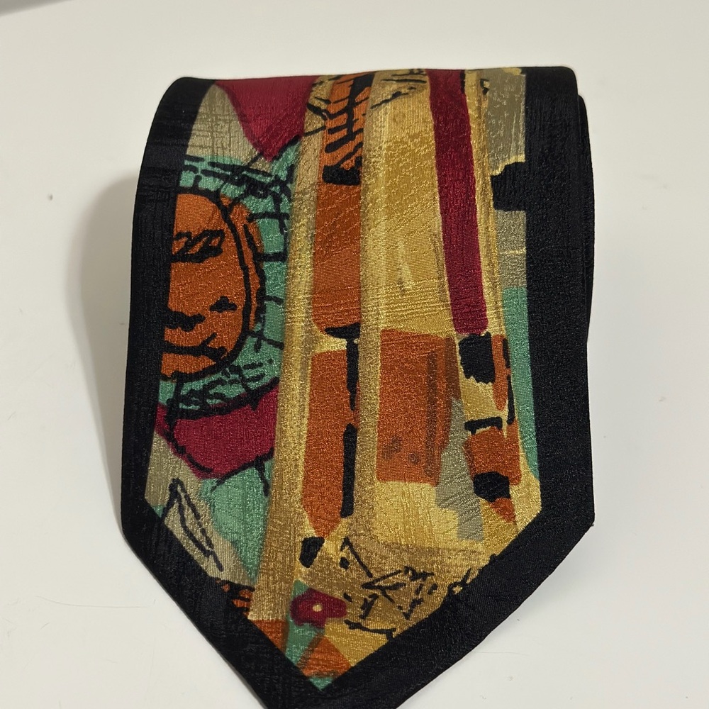 vitaliano pancaldi Italy Men’s Abstract Patterned Silk Tie